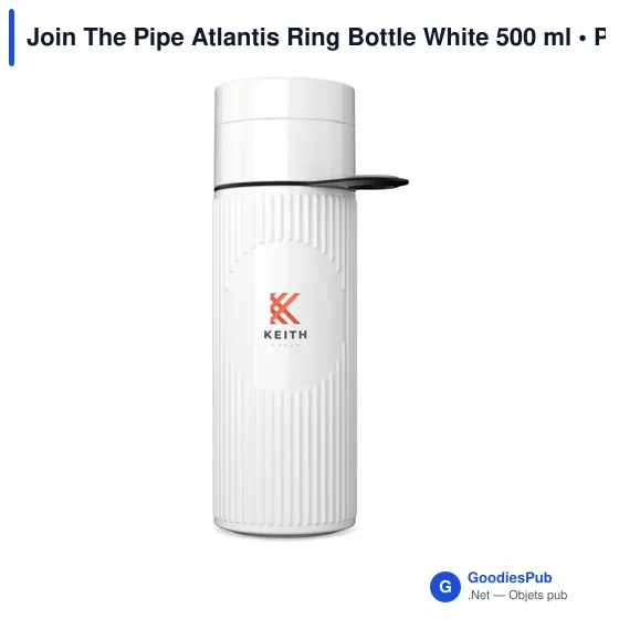 Bouteille d'eau personnalisable Join The Pipe Atlantis Ring 500 ml avec logo - Image 12