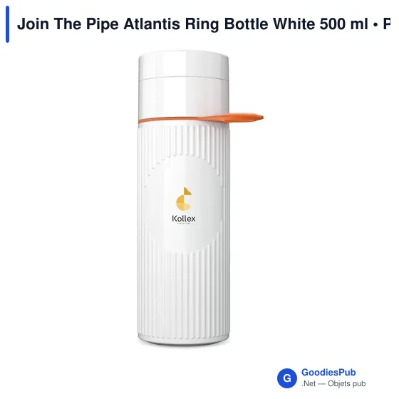 Bouteille d'eau personnalisable Join The Pipe Atlantis Ring 500 ml avec logo - Image 4