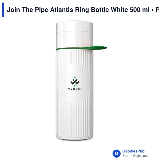 Bouteille d'eau personnalisable Join The Pipe Atlantis Ring 500 ml avec logo - Image 8
