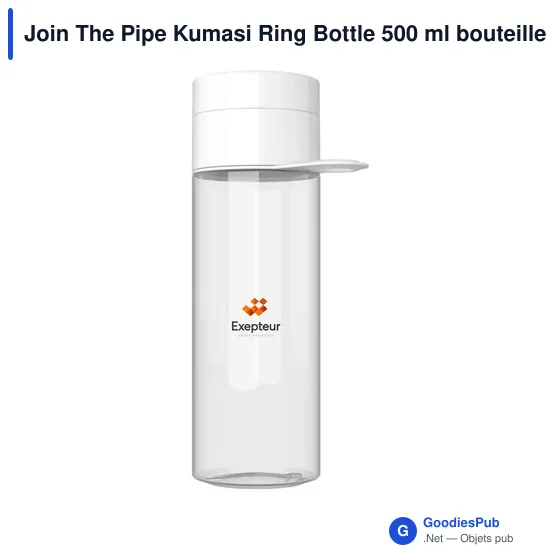 Bouteille d'eau personnalisable Join The Pipe Kumasi Ring 500 ml avec logo - Image 1