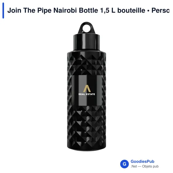 Gourde personnalisée avec logo entreprise noir - Image 2