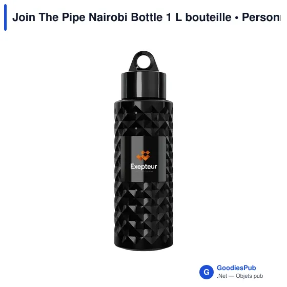 Bouteille d'eau réutilisable personnalisable Join The Pipe Nairobi 1 Lavec logo - Image 2