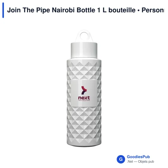 Bouteille d'eau réutilisable personnalisable Join The Pipe Nairobi 1 Lavec logo - Image 3
