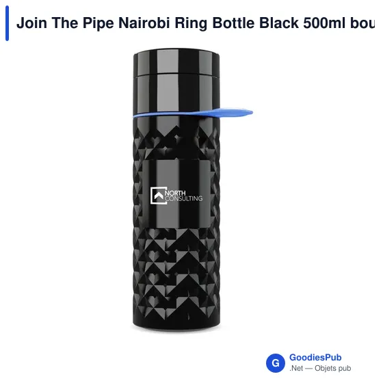 Bouteille d'eau personnalisable Join The Pipe Nairobi Ring 500ml avec logo - Image 3