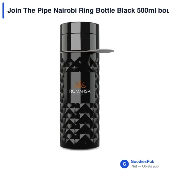 Bouteille d'eau personnalisable Join The Pipe Nairobi Ring 500ml avec logo - Image 6