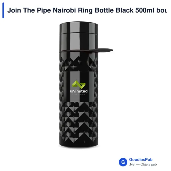 Bouteille d'eau personnalisable Join The Pipe Nairobi Ring 500ml avec logo - Image 9