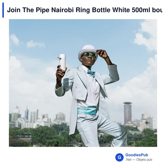 Bouteille d'eau personnalisable Join The Pipe Nairobi Ring 500ml avec logo - Image 11