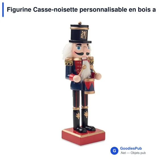 Figurine Casse-noisette personnalisable en bois avec logo - Image 1
