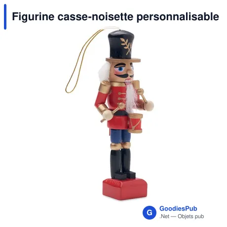 Figurine casse-noisette personnalisable en bois - JOLLYavec logo