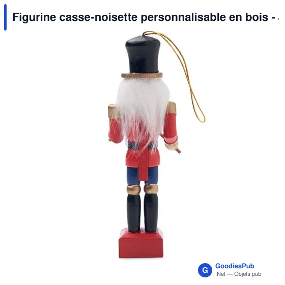 Figurine casse-noisette personnalisable en bois - JOLLYavec logo - Image 2