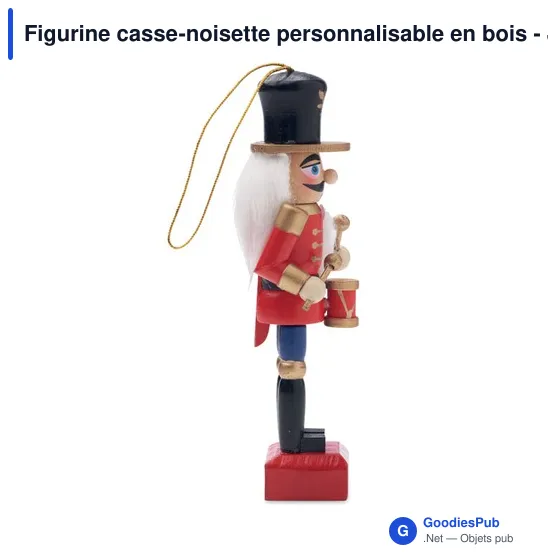 Figurine casse-noisette personnalisable en bois - JOLLYavec logo - Image 3