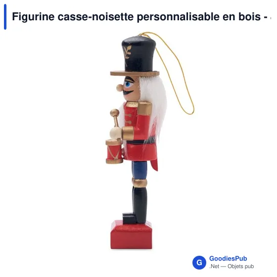 Figurine casse-noisette personnalisable en bois - JOLLYavec logo - Image 4