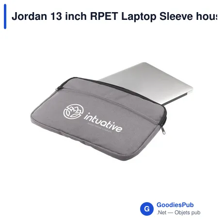 Jordan 13 inch RPET Laptop Sleeve housse ordinateur personnalisé avec logo entreprise