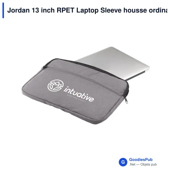 Jordan 13 inch RPET Laptop Sleeve housse ordinateur personnalisé avec logo entreprise - Image 1