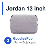 Jordan 13 inch RPET Laptop Sleeve housse ordinateur personnalisé avec logo entreprise - Miniature 4