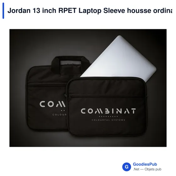 Jordan 13 inch RPET Laptop Sleeve housse ordinateur personnalisé avec logo entreprise - Image 7