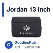 Jordan 13 inch RPET Laptop Sleeve housse ordinateur personnalisé avec logo entreprise - Miniature 9