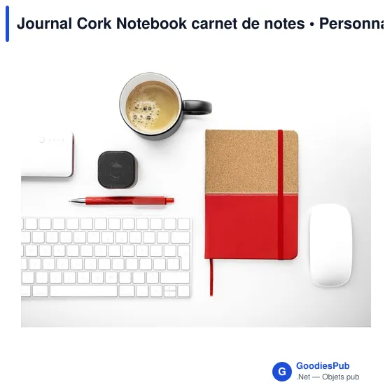 Carnet de notes personnalisable en liège avec logo - Journal Cork Notebook - Image 3