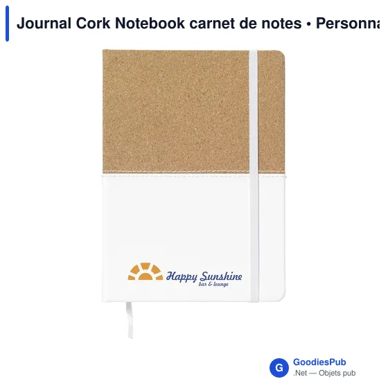 Carnet de notes personnalisable en liège avec logo - Journal Cork Notebook - Image 5