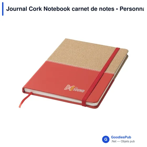 Carnet de notes personnalisable en liège avec logo - Journal Cork Notebook - Image 6