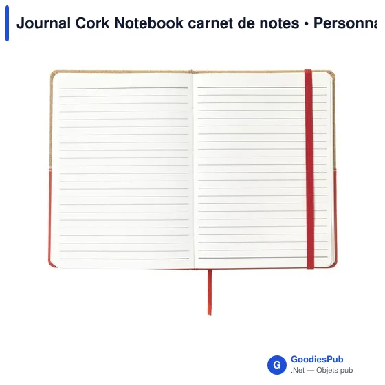 Carnet de notes personnalisable en liège avec logo - Journal Cork Notebook - Image 7