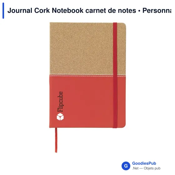 Carnet de notes personnalisable en liège avec logo - Journal Cork Notebook - Image 9