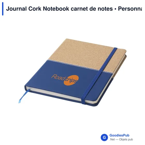 Carnet de notes personnalisable en liège avec logo - Journal Cork Notebook - Image 10