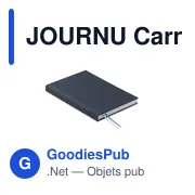Carnet de notes A5 personnalisable en papier recyclé - JOURNUavec logo - Miniature 1
