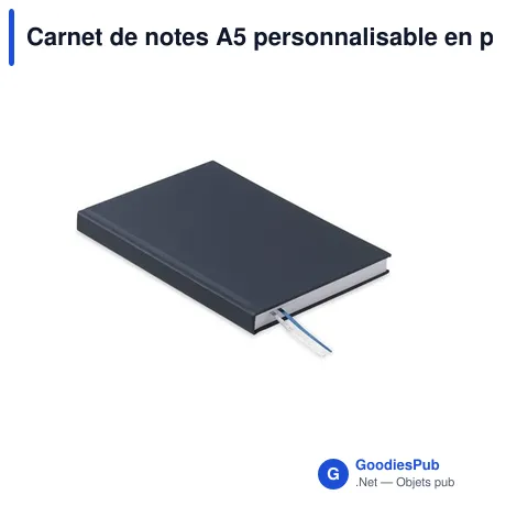 Carnet de notes A5 personnalisable en papier recyclé - JOURNUavec logo