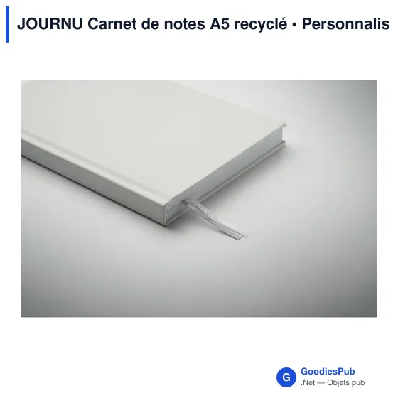 Carnet de notes A5 personnalisable en papier recyclé - JOURNUavec logo - Image 11