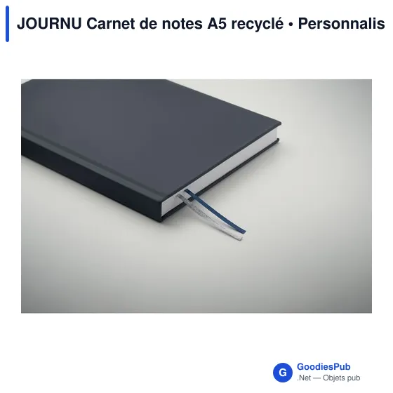 Carnet de notes A5 personnalisable en papier recyclé - JOURNUavec logo - Image 4