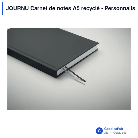 Carnet de notes A5 personnalisable en papier recyclé - JOURNUavec logo - Image 7