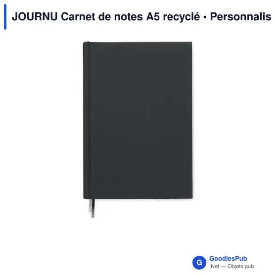 Carnet de notes A5 personnalisable en papier recyclé - JOURNUavec logo - Image 8