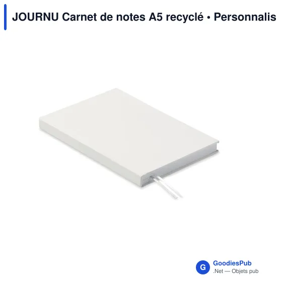 Carnet de notes A5 personnalisable en papier recyclé - JOURNUavec logo - Image 9