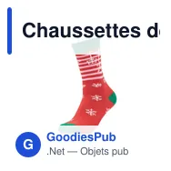 Chaussettes de Noël personnalisables avec logo pour entreprises - Miniature 1