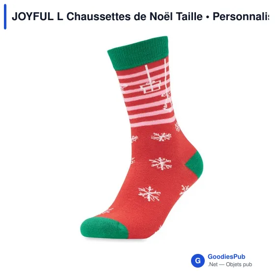 Chaussettes de Noël personnalisables avec logo pour entreprises - Image 1