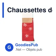 Chaussettes de Noël personnalisables avec logo pour entreprises - Miniature 2