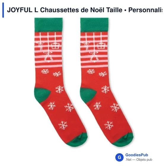 Chaussettes de Noël personnalisables avec logo pour entreprises - Image 3