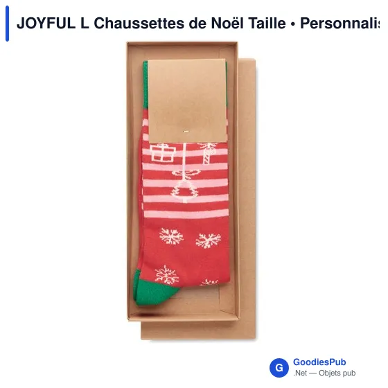 Chaussettes de Noël personnalisables avec logo pour entreprises - Image 4