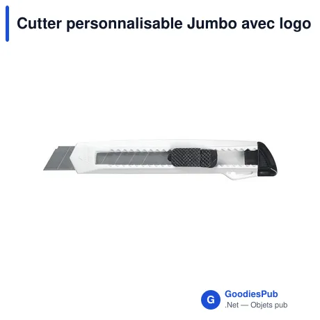 Cutter personnalisable Jumbo avec logo - Fournitures de bureau