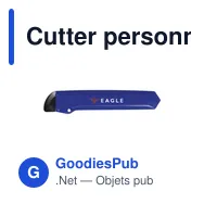 Cutter personnalisable Jumbo avec logo - Fournitures de bureau - Miniature 4
