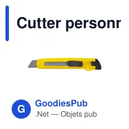 Cutter personnalisable Jumbo avec logo - Fournitures de bureau - Miniature 5