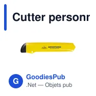 Cutter personnalisable Jumbo avec logo - Fournitures de bureau - Miniature 6