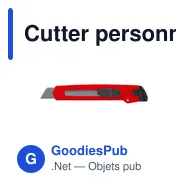 Cutter personnalisable Jumbo avec logo - Fournitures de bureau - Miniature 7