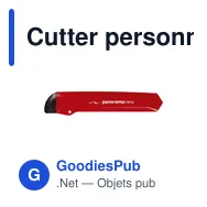 Cutter personnalisable Jumbo avec logo - Fournitures de bureau - Miniature 8