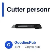 Cutter personnalisable Jumbo avec logo - Fournitures de bureau - Miniature 9
