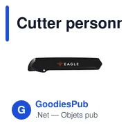 Cutter personnalisable Jumbo avec logo - Fournitures de bureau - Miniature 10
