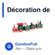 Décoration de Noël personnalisable : JUNA Train en bois avec logo - Miniature 1