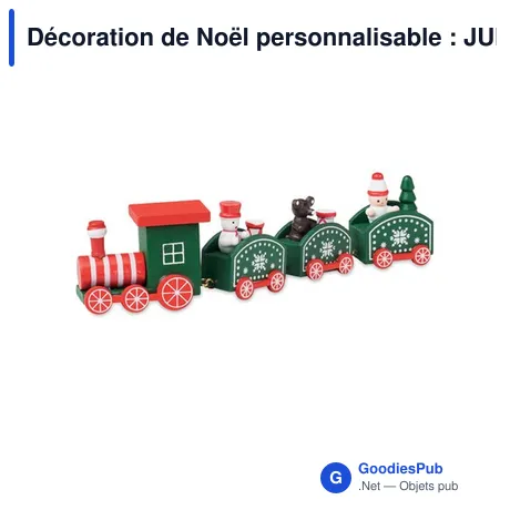 Décoration de Noël personnalisable : JUNA Train en bois avec logo