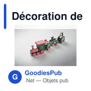 Décoration de Noël personnalisable : JUNA Train en bois avec logo - Miniature 5